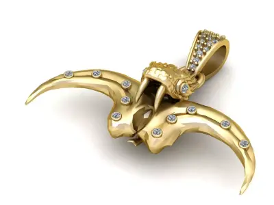 Turbocharger Diamond Pendant 3D print model