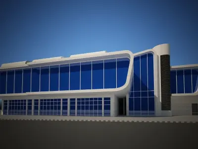 Mall - Shopping center Low-poly 3D model