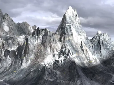 White witch Mountain 3   3D model