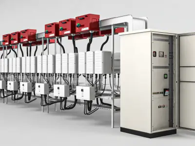 Solar Inverter Room Low-poly 3D model