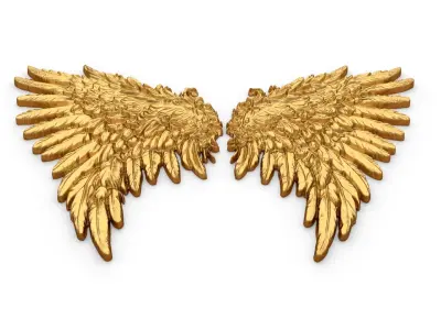 Wings Printable carved decor 11 3D model