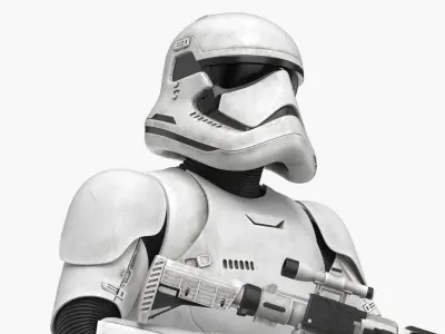 Star Wars Dirty Stormtrooper with Blaster Stand Pose 