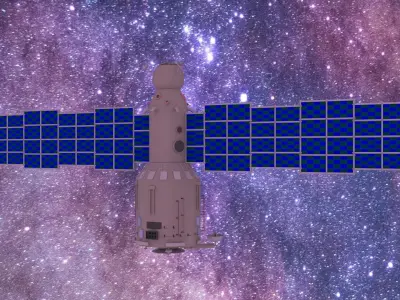Satellite Low-Poly space station Free low-poly 3D model