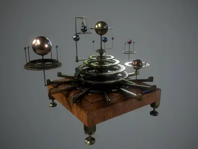 Antique Orrery Low-poly 3D model