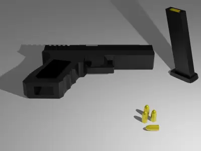 Free Low poly Glock 18 Free low-poly 3D model