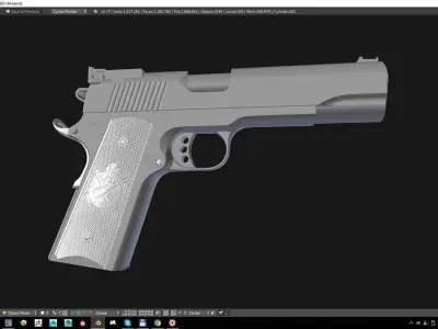 colt 1911 RANGE OFFICER Free 3D model