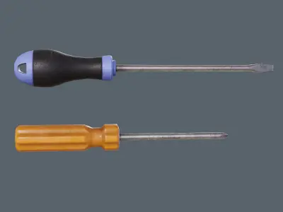 Screwdriver Set - PBR Game Ready Low-poly 3D model
