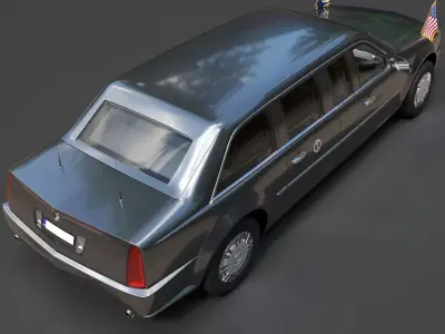 United States Presidential Limousine Ultra High-Poly Masterpiece 3D model