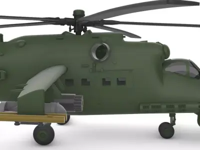 MIL MI-24  High Detail   3D print model