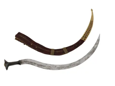 Shotel Curved Sword 3D model