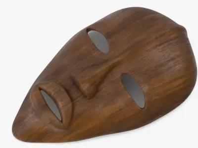  African Mask 5 Wood 