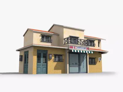 Japanese House x15 Low-poly 3D model purchase