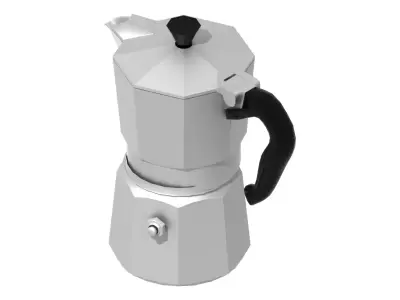moka con tazza 3D model