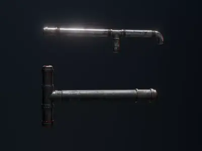 Pipe weapon Low-poly 3D model