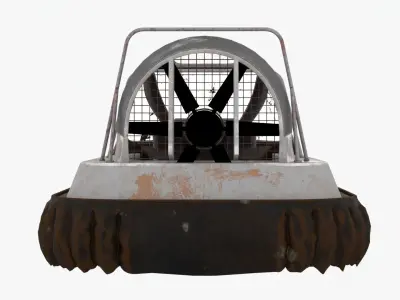 Common Old Dirty 4K Textures Hovercraft Low-poly 3D model