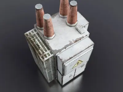 Power Transformer Low-poly 3D model purchase