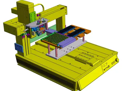 Automatic spacing tray loading machine 3D model