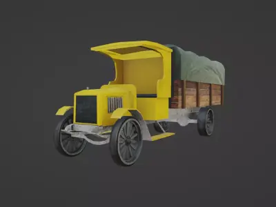 Republic Closed Truck Low-poly 3D model