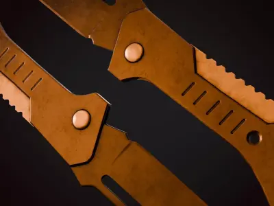Knife 4 C Low-poly 3D model