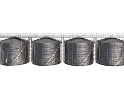 Grain Storage Silo  3D model