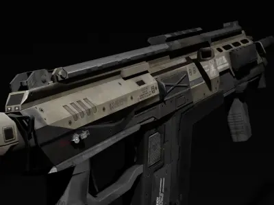Sci-fi Assault Rifle  Game Ready  - R101 Low-poly 3D model