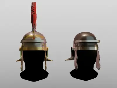 Roman Helmet LowPoly Low-poly 3D model