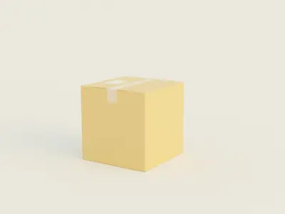 Cardboard Box Free low-poly 3D model get
