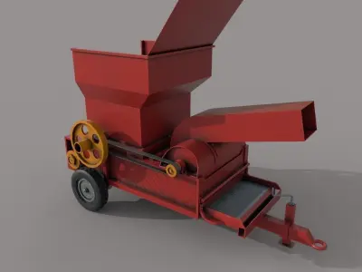 Village Hay maker Machine  Low-poly 3D model
