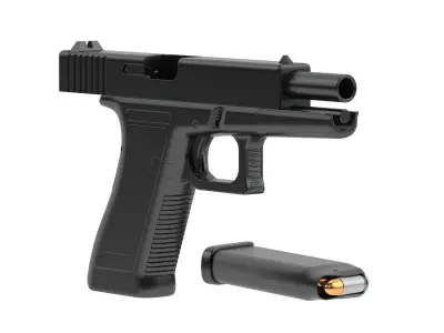 Glock pistol 3D model buy