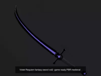  medieval Fantasy weapons Pack Game-Ready PBR  2 Swords 1 Dagger