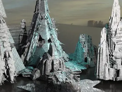 Delta Ops Research base Tower Kitbash  3D model