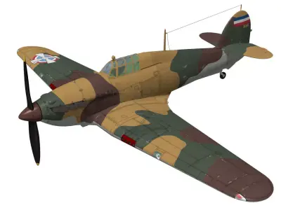Hawker Hurricane MK1a 3D model purchase