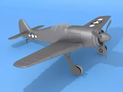 Focke-Wulf Low-poly 3D model