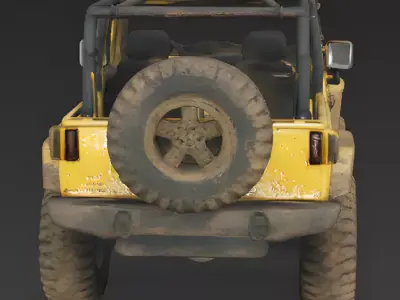 Realistic Off-Road Safari Jeep 3d model Low-poly 3D model