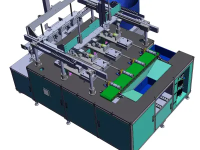 Automatic loading and unloading airtightness testing machine 3D model