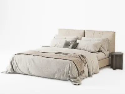 Meridiani Oliver Bed 01 3D model