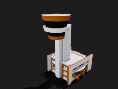 Don Muang International Airport DMK ATC tower 3D print model