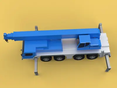 MOBILE CRANE TELESCOPIC ALL-TERRAIN CRAWLER LIFTING JIB TRUCK 3D model