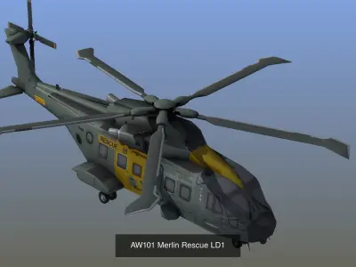 Military Helicopter VR Collection 3D Model Pack
