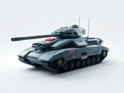 Futuristic Tank Model Pack for D Design Low-poly 3D model