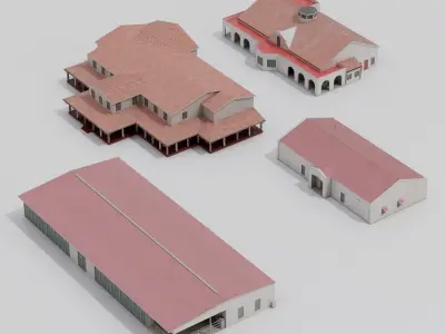 Housing Exterior Pack 1 Free low-poly 3D model
