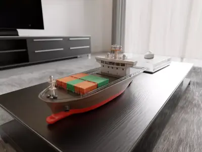 cargo ship 3D print model