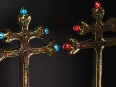 Golden Cross 3D model