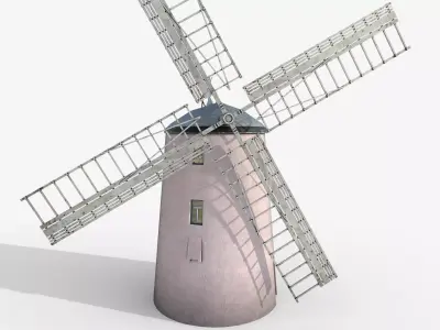 Ballycopeland Windmill Low-poly 3D model