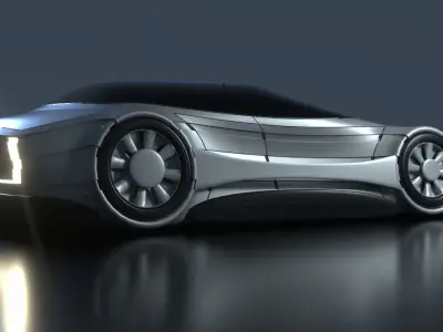Futuristic Car 21 3D model
