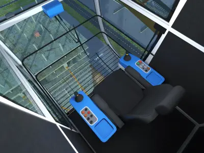 Potain MR 295 Luffing Jib Crane 3D model
