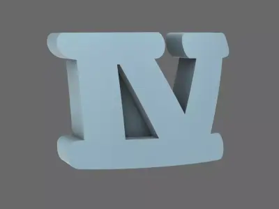Space Knights V10B Standard Roman Numeral 04 Shoulder Symbols 3D print model