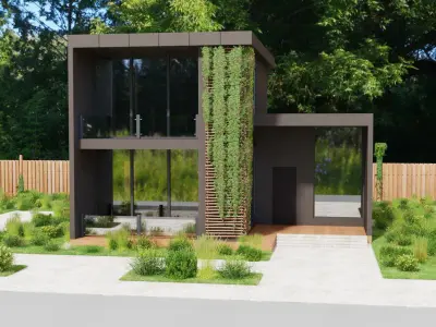 Architecture building 3D model get