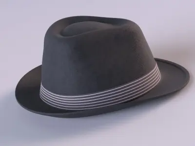 Fedora Hat Low-poly 3D model