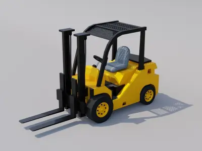 forklift Low-poly 3D model by gigglestar
